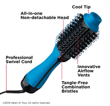 Load image into Gallery viewer, Revlon One Step Hair Dryer & Volumizer Hot Air Brush, Blue